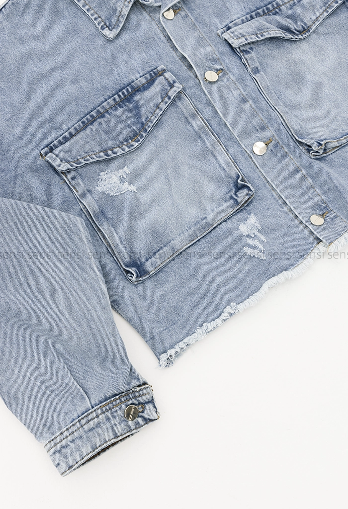 کت جین جیب بزرگ کد1005171